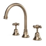 Discovery Bronze Cascade Sink Set, Vanity, Cross in Discovery Bronze