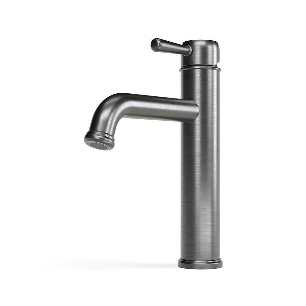 Cascade Basin Mixer, Mid 133h in Brushed Graphite