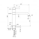 Cascade Sink Mixer dimensions image