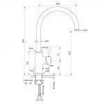 Cascade Sink Mixer Curve 220 dimensions image