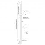 Pegasi Slide Shower, Adjust 900, Micro dimensions image