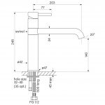 Pegasi M Sink Mixer dimensions image