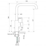Pegasi M Sink Mixer Square 160 dimensions image