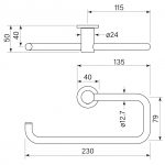 Pegasi Guest Towel Holder dimensions image