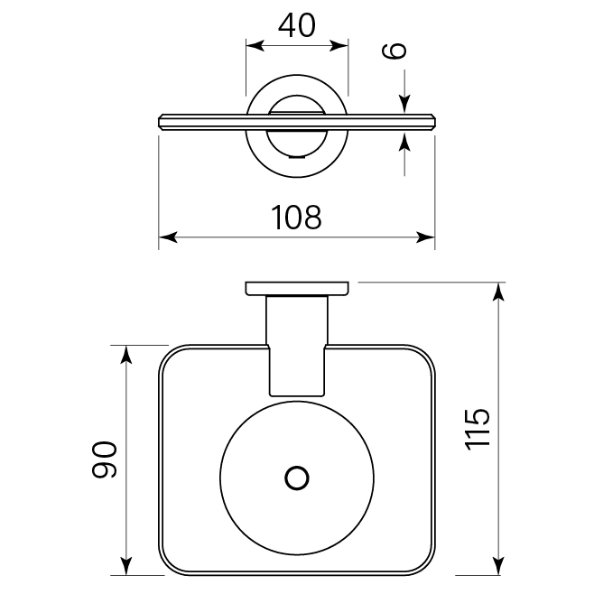 Pegasi Soap Dish dimensions image