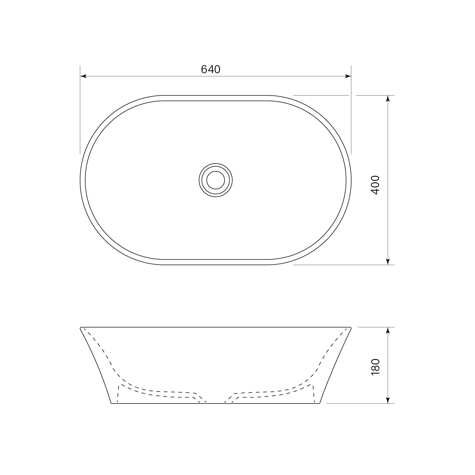 Silkstone Fjord Basin dimensions image