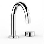Chrome Zero Progresiv Smooth Basin Mixer Curve in Chrome