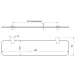 Pegasi NF Glass Shelf dimensions image