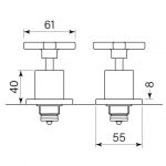 Chisel D Hob Tap Pr dimensions image