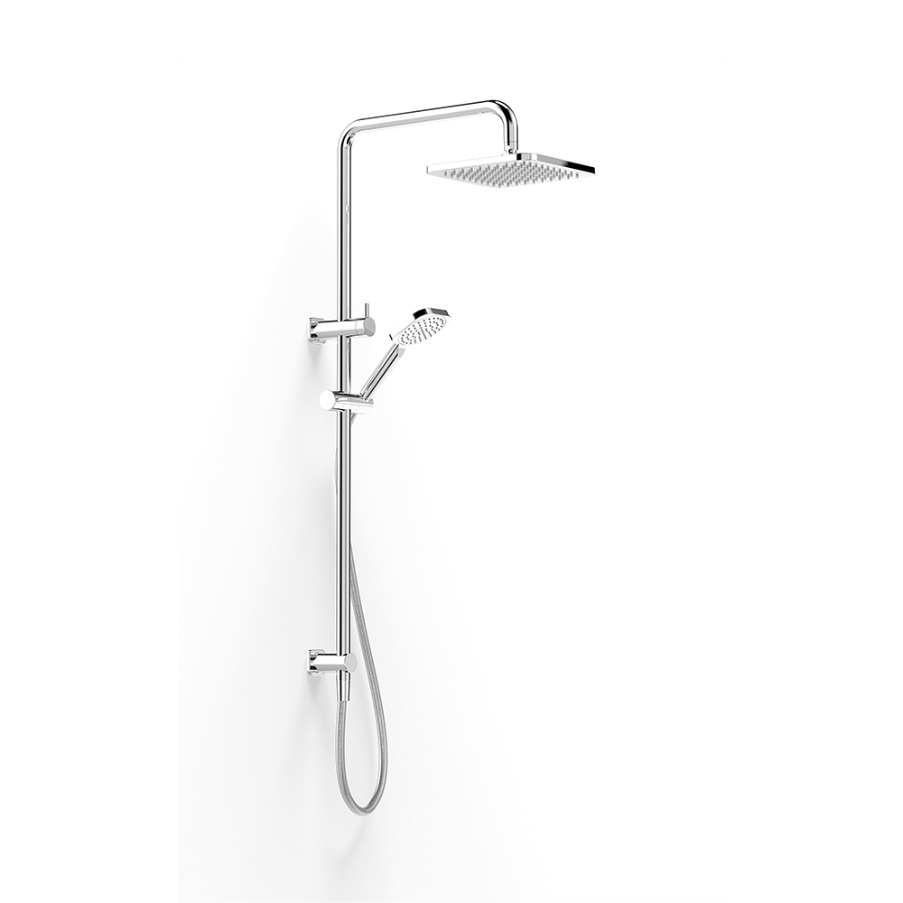 Chrome Zeos Dual Shower 600 sqa 90sq 217sq in Chrome