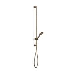 Antique Brass Light Zeos Slide Shower, Inflow 900, 90sq in Antique Brass Light