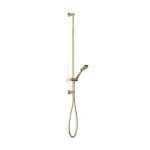 Raw Brushed Brass Zeos Slide Shower, Inflow 900, 90sq in Raw Brushed Brass
