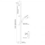 Zeos Slide Shower, Retrof 600, 90sq dimensions image