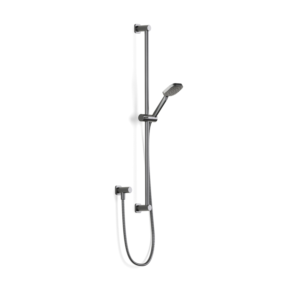 Brushed Graphite Zeos Slide Shower, Retrof 900, 90sq in Brushed Graphite
