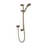 Antique Brass Light Zeos Slide Shower, Retrof 600, 90sq in Antique Brass Light