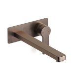 Zeos Back Plate Basin Mixer 250 in Armada Bronze