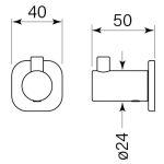 Zeos Robe Hook dimensions image