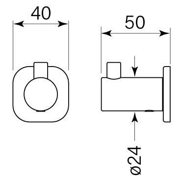 Zeos Robe Hook dimensions image
