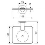 Zeos Soap Dish dimensions image