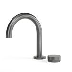 Brushed Graphite Zero Progresiv Knurl Basin Mixer Curve in Brushed Graphite