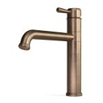 Cascade Sink Mixer in Antique Brass Light