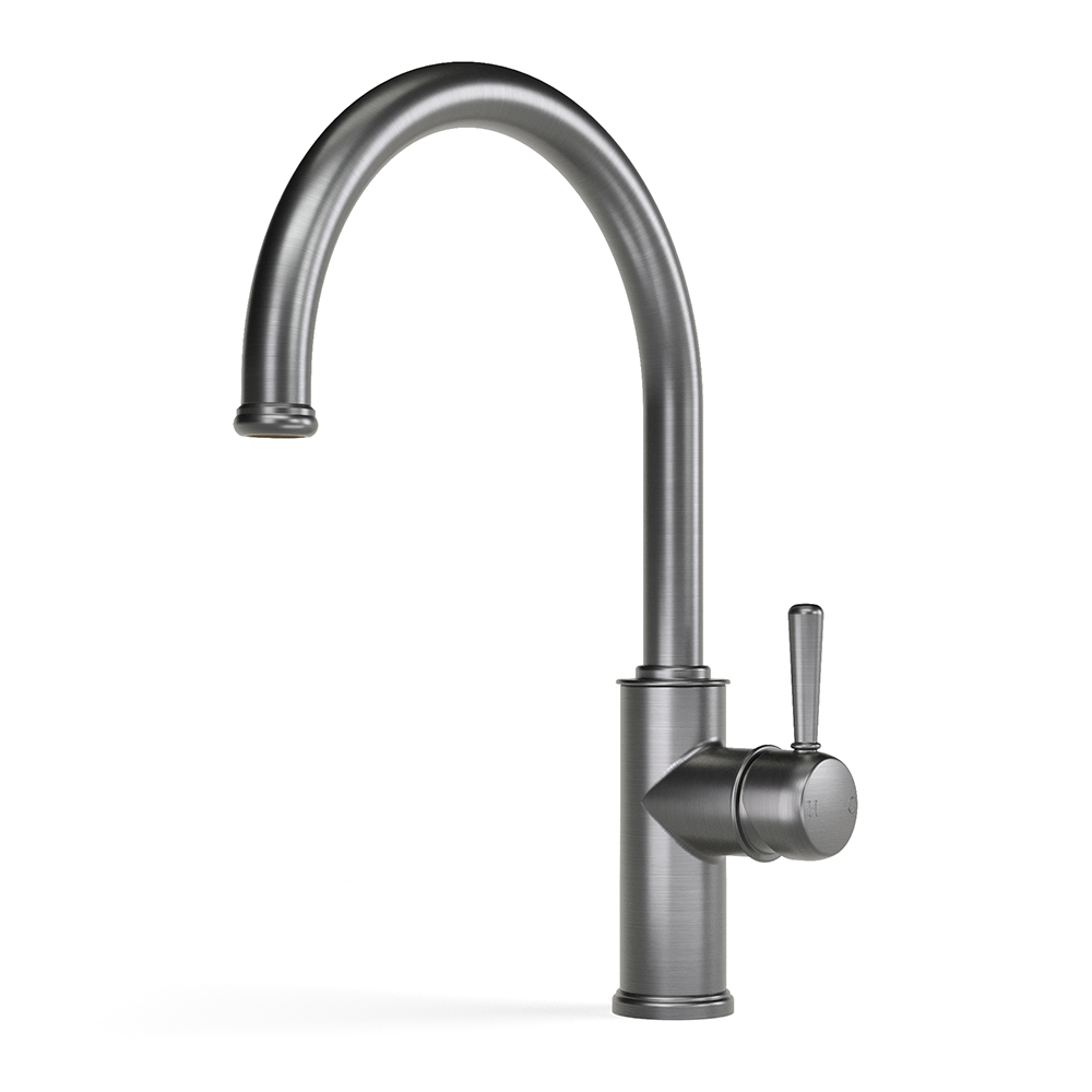 Cascade Sink Mixer Curve 220 in Brushed Graphite