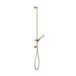 Raw Brushed Brass Pegasi Slide Shower, Inflow 900, Micro in Raw Brushed Brass