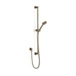 Antique Brass Light Pegasi Slide Shower, Adjust 900, 90rnd in Antique Brass Light