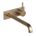 Discovery Bronze Pegasi M Back Plate Basin Mixer 250 in Discovery Bronze