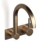 Discovery Bronze Pegasi M Back Plate Basin Mixer Swivel 200 in Discovery Bronze