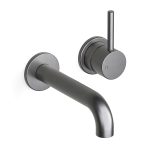 Brushed Graphite Pegasi M Basin Mixer Set 150 in Brushed Graphite