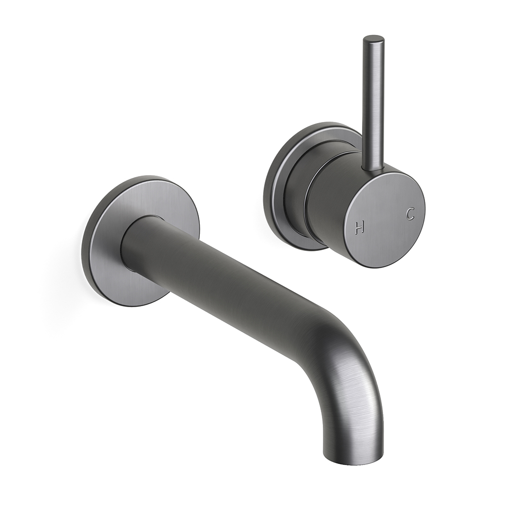 Brushed Graphite Pegasi M Basin Mixer Set 150 in Brushed Graphite