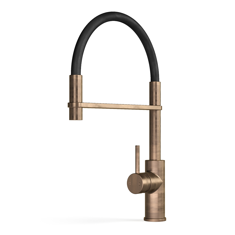 Pegasi M Sink Mixer Pull Down in Antique Brass Light