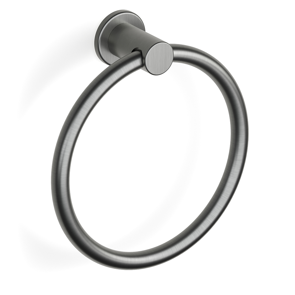 Pegasi Towel Ring in Brushed Graphite