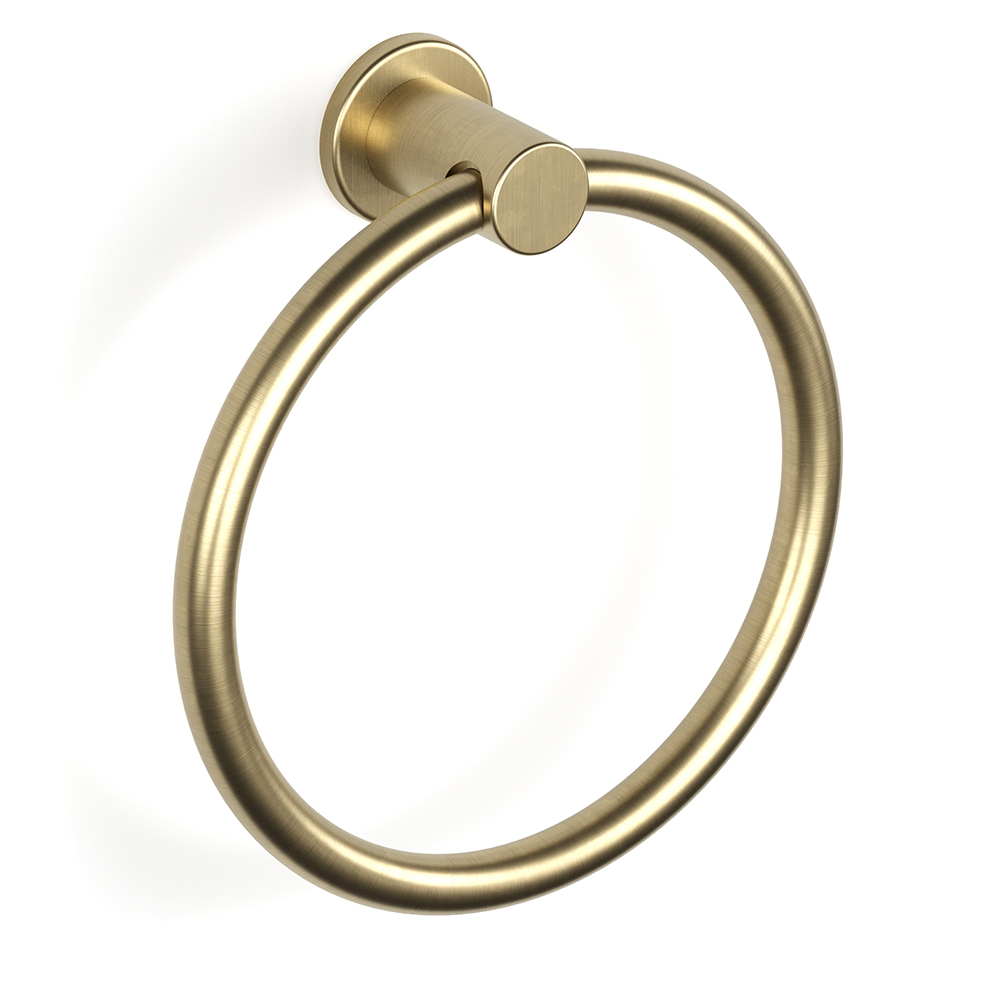 Pegasi Towel Ring in Raw Brushed Brass