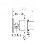 Zero Diverter Switch, Smooth dimensions image