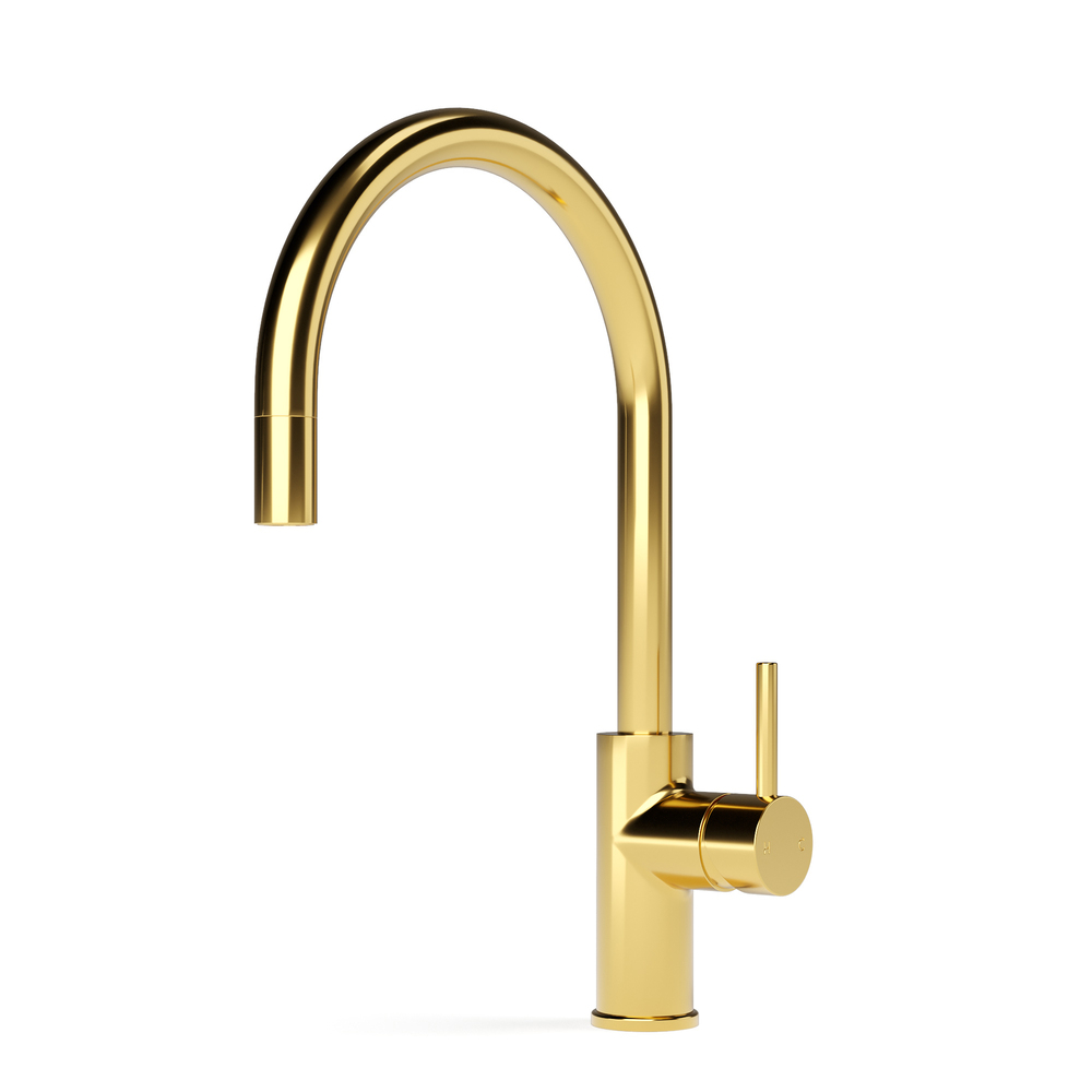 Pegasi M Sink Mixer Curve Pull Out in Polished Liberty Gold