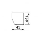 Pegasi Upward No Pin Handle dimensions image