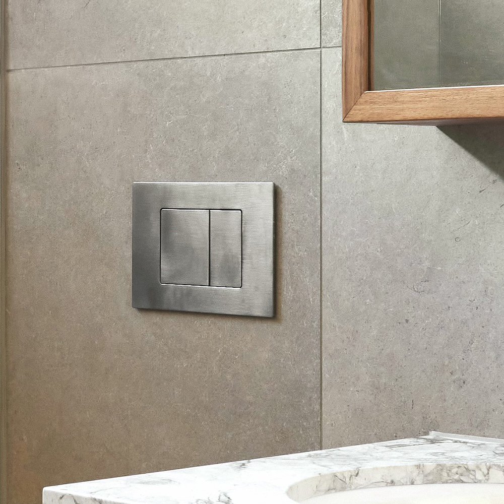 Toilet Flush Plate in Brushed Graphite