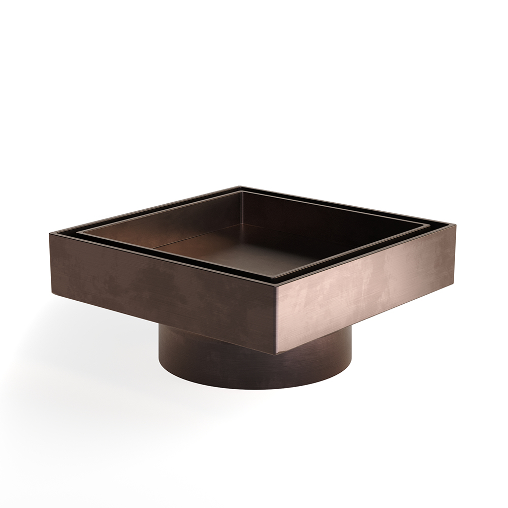 Tile in Floor Waste 115sq x 100 in Armada Bronze