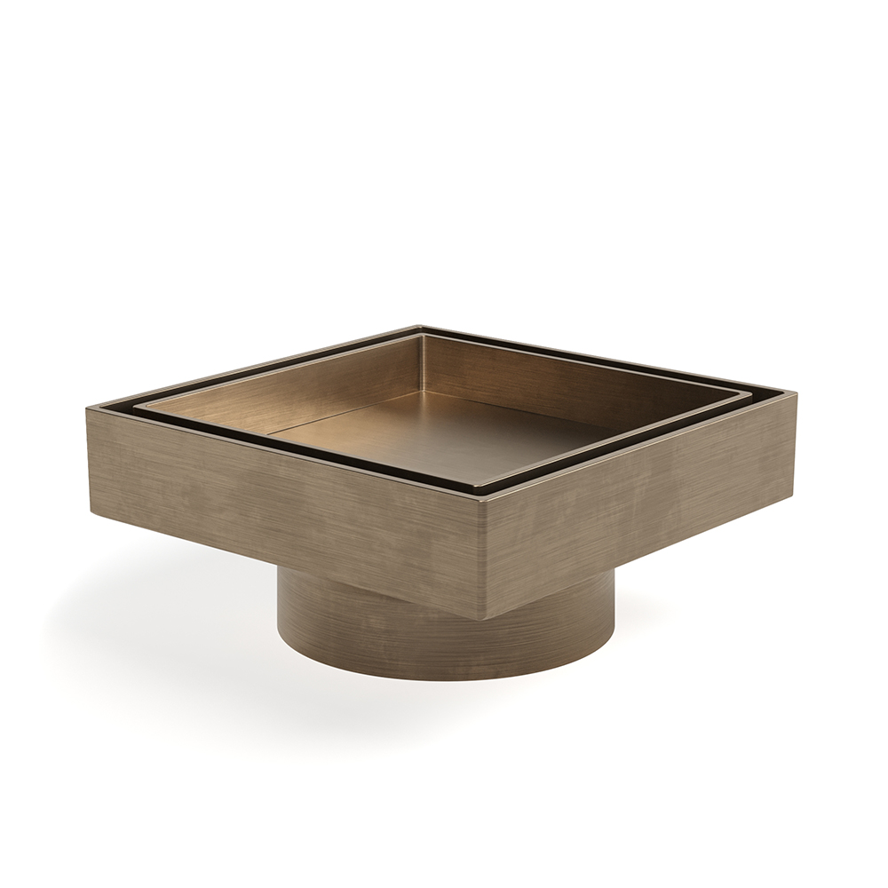 Tile in Floor Waste 115sq x 100 in Discovery Bronze