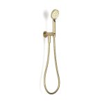 Pegasi Hand Shower on Adjustable Hook, 90rnd in Raw Brushed Brass