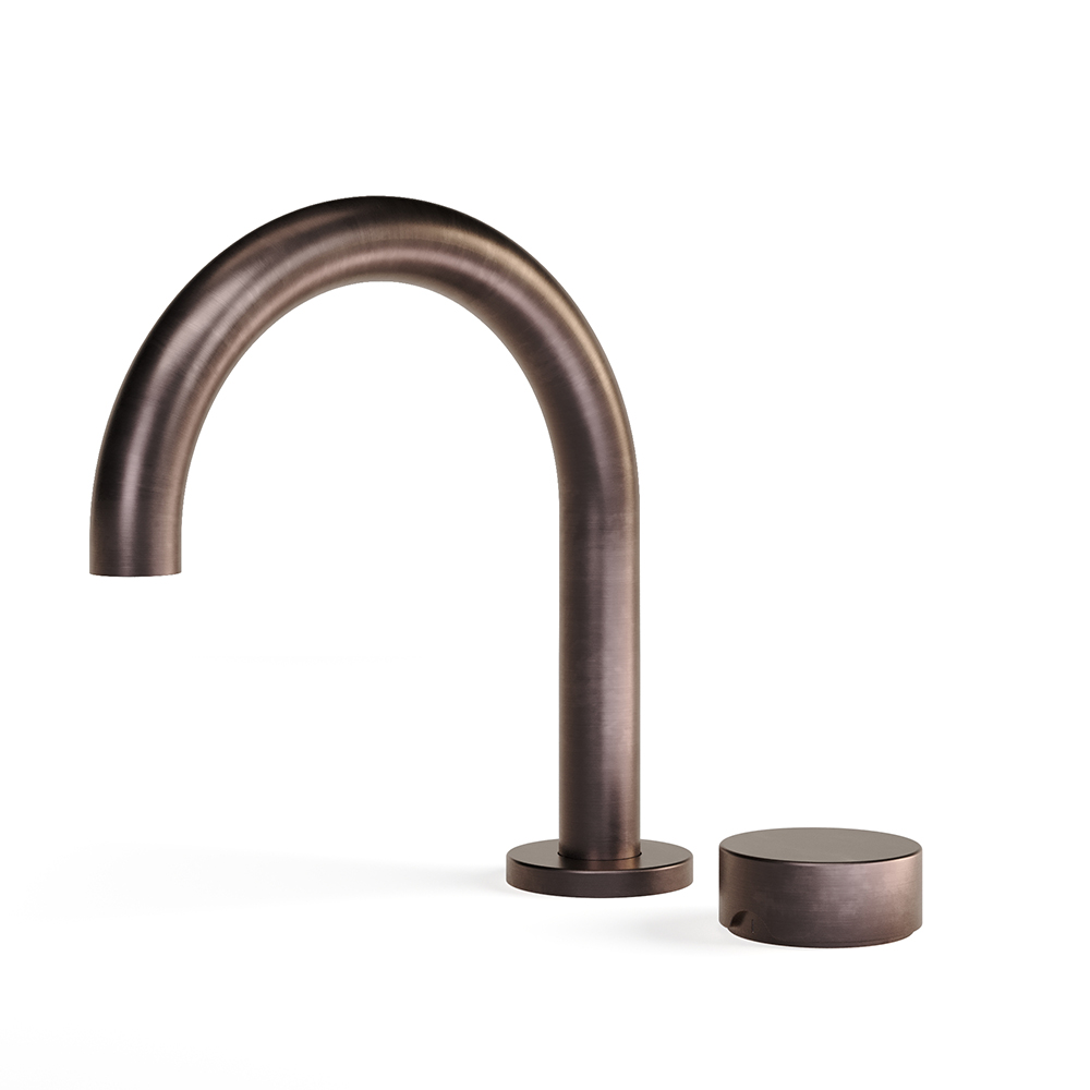 Zero Progresiv Smooth Basin Mixer Curve in Armada Bronze