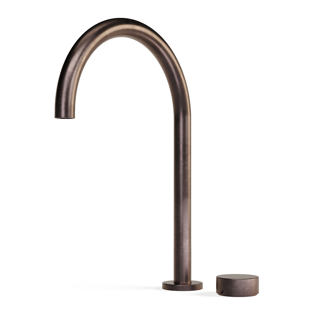 Zero Progresiv Smooth Hob Bath Mixer Curve in Armada Bronze