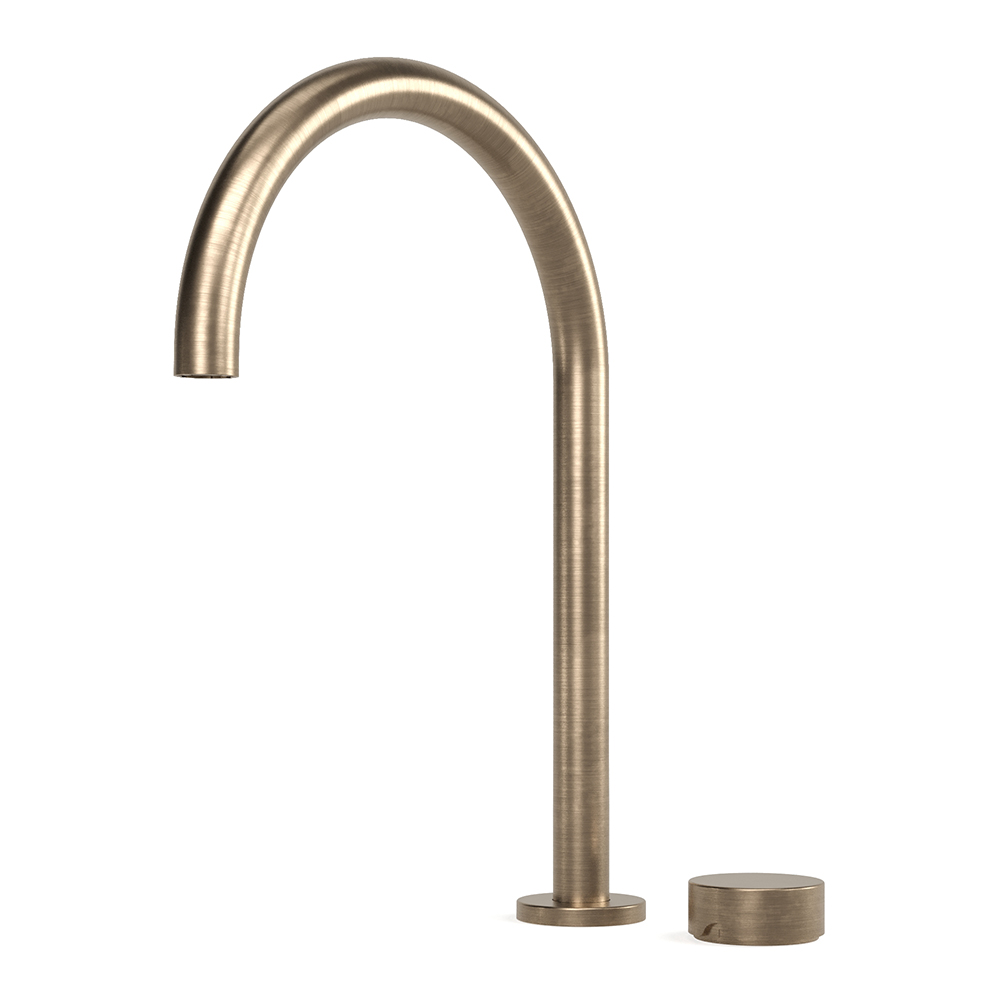 Discovery Bronze Zero Progresiv Smooth Sink Mixer Curve in Discovery Bronze