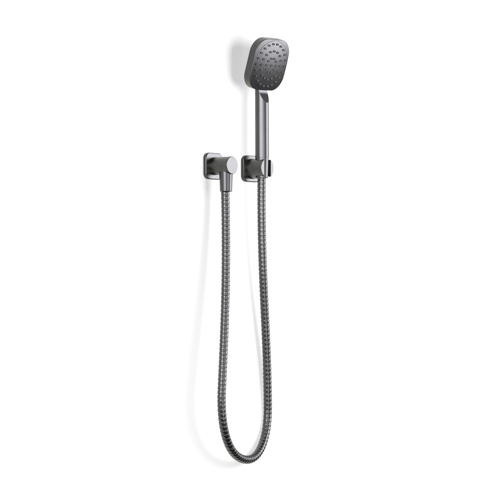 Zeos Hand Shower on Hook in Brushed Graphite