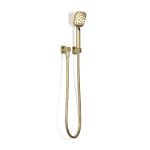 Zeos Hand Shower on Hook in Raw Brushed Brass