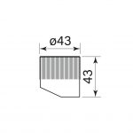 Pegasi Forward No Pin Handle, Fluted dimensions image