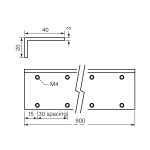 In-Wall Spacing Track Kit dimensions image