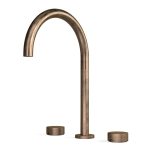 Zero Smooth Sink Set in Antique Brass Light